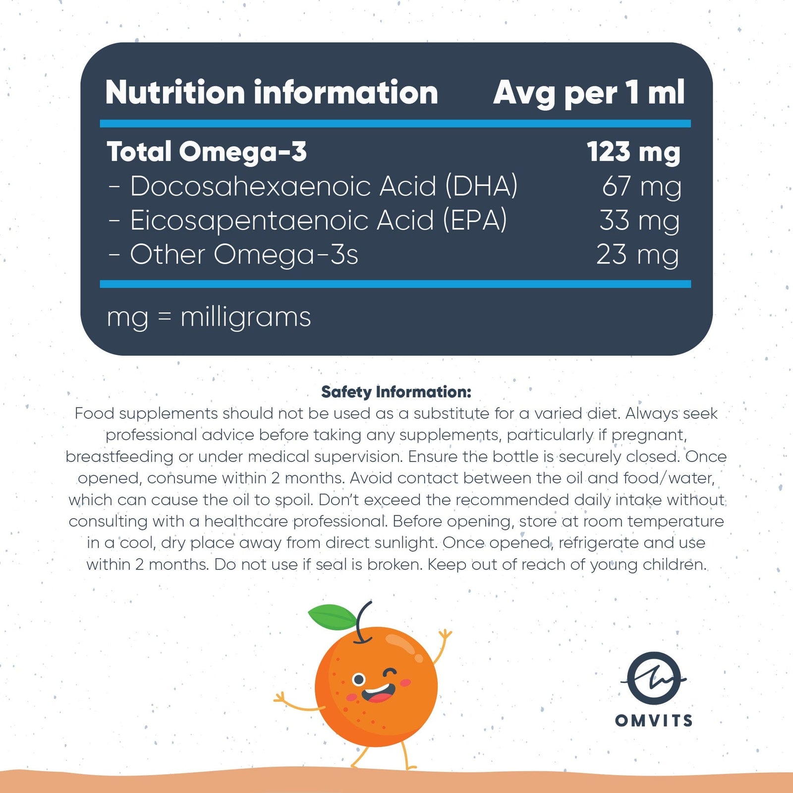 Kids Vegan Omega-3 DHA+EPA Drops - Omvits