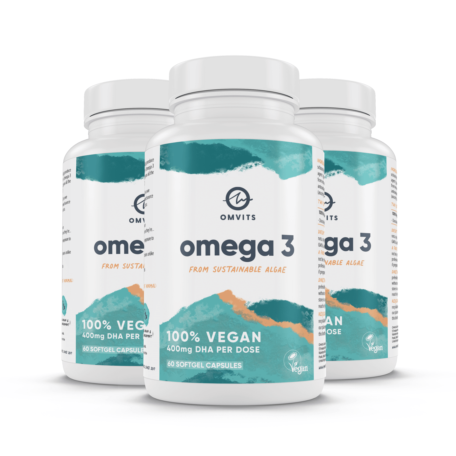 Vegan Omega 3 DHA - Triple Saver  -  Omvits