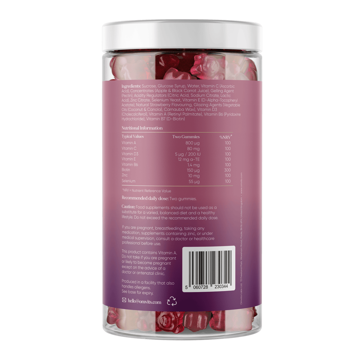 Hair, Skin & Nail Support Gummies  -  Omvits