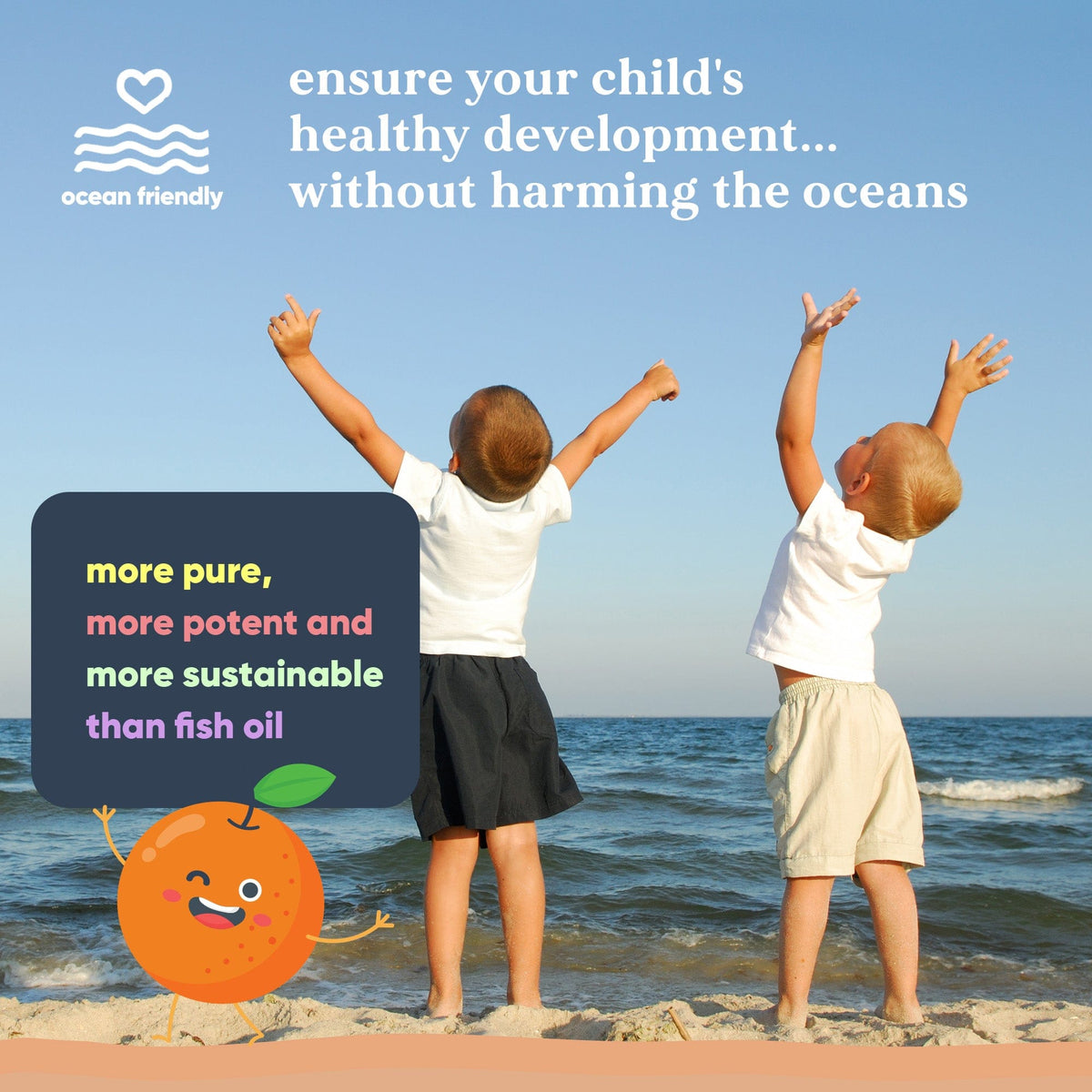 Kids Vegan Omega-3 DHA+EPA Drops  -  Omvits