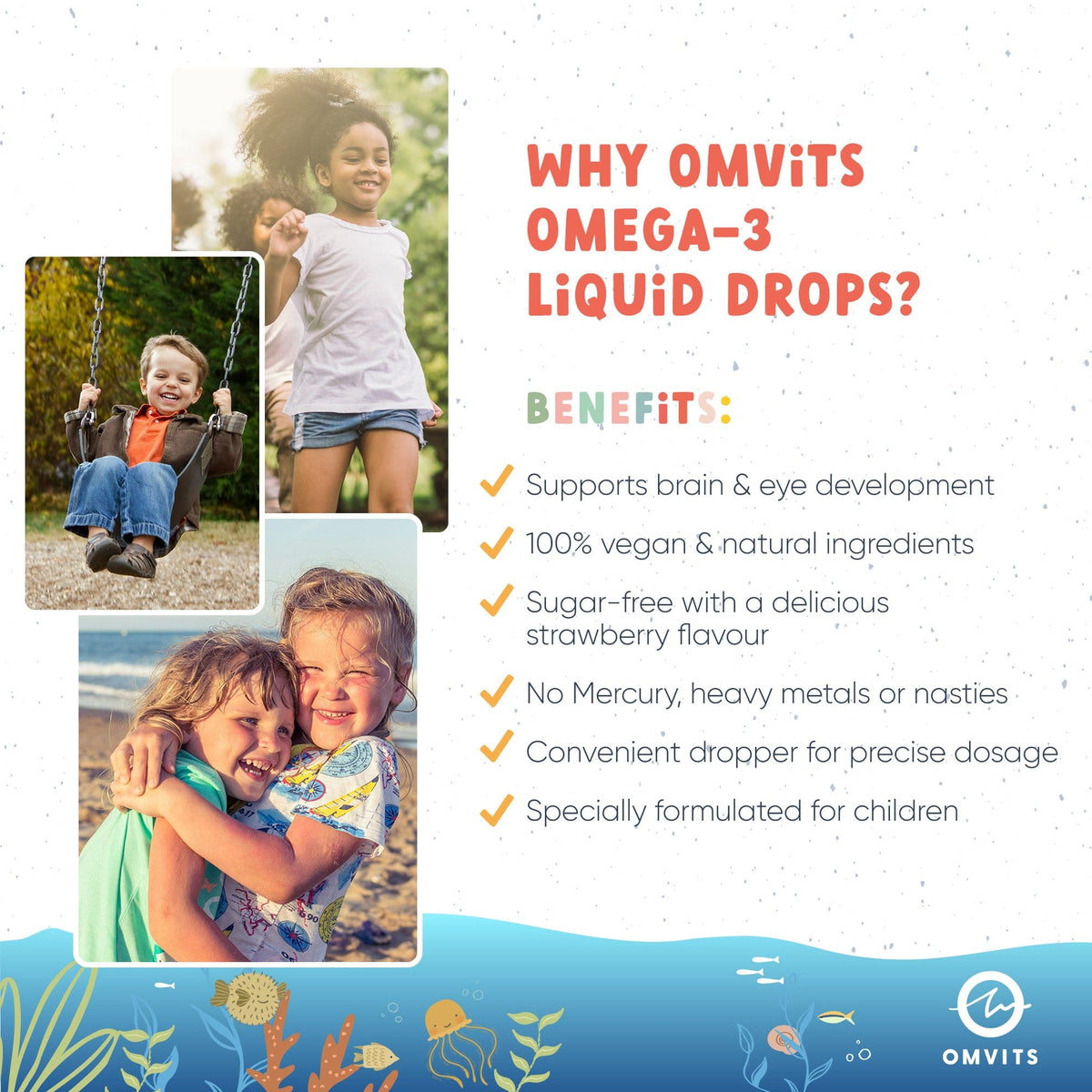 Kids Vegan Omega-3 Drops  -  Omvits
