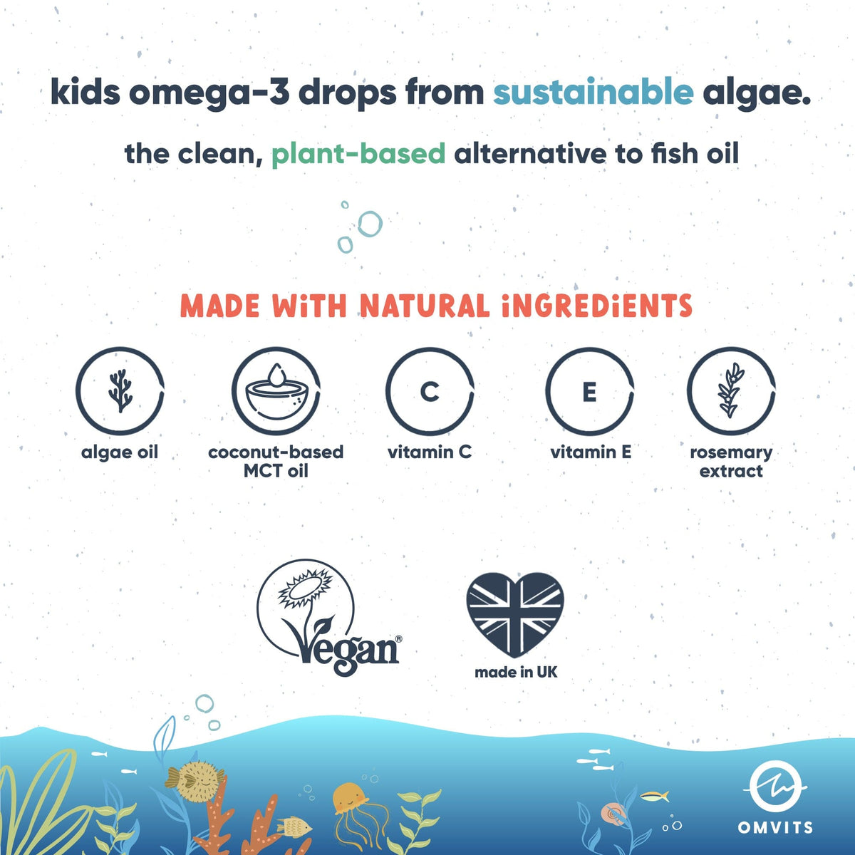 Kids Vegan Omega-3 Drops  -  Omvits