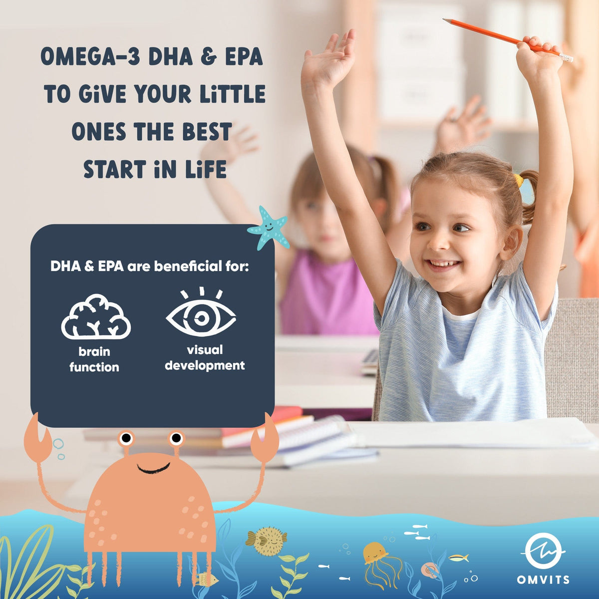 Kids Vegan Omega-3 Drops  -  Omvits