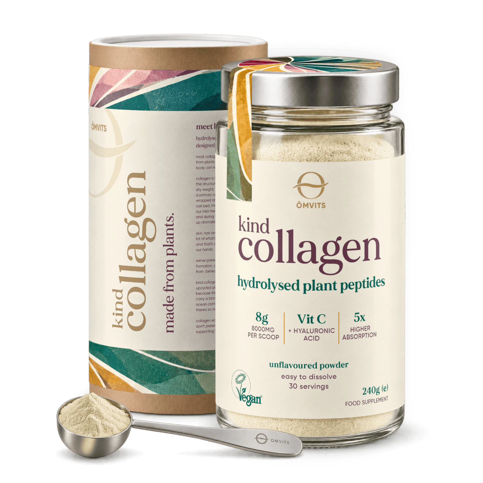 Kind Collagen with Hyaluronic Acid & Vitamin C (Vegan)  -  Omvits