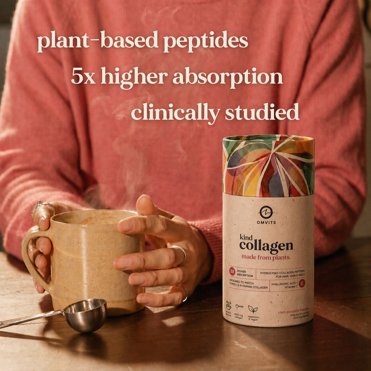 Kind Collagen with Hyaluronic Acid & Vitamin C (Vegan)  -  Omvits