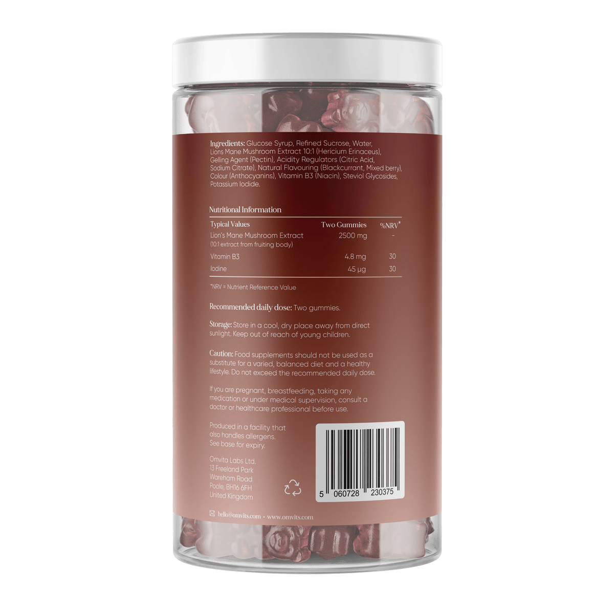 Lion’s Mane High Strength Gummies  -  Omvits