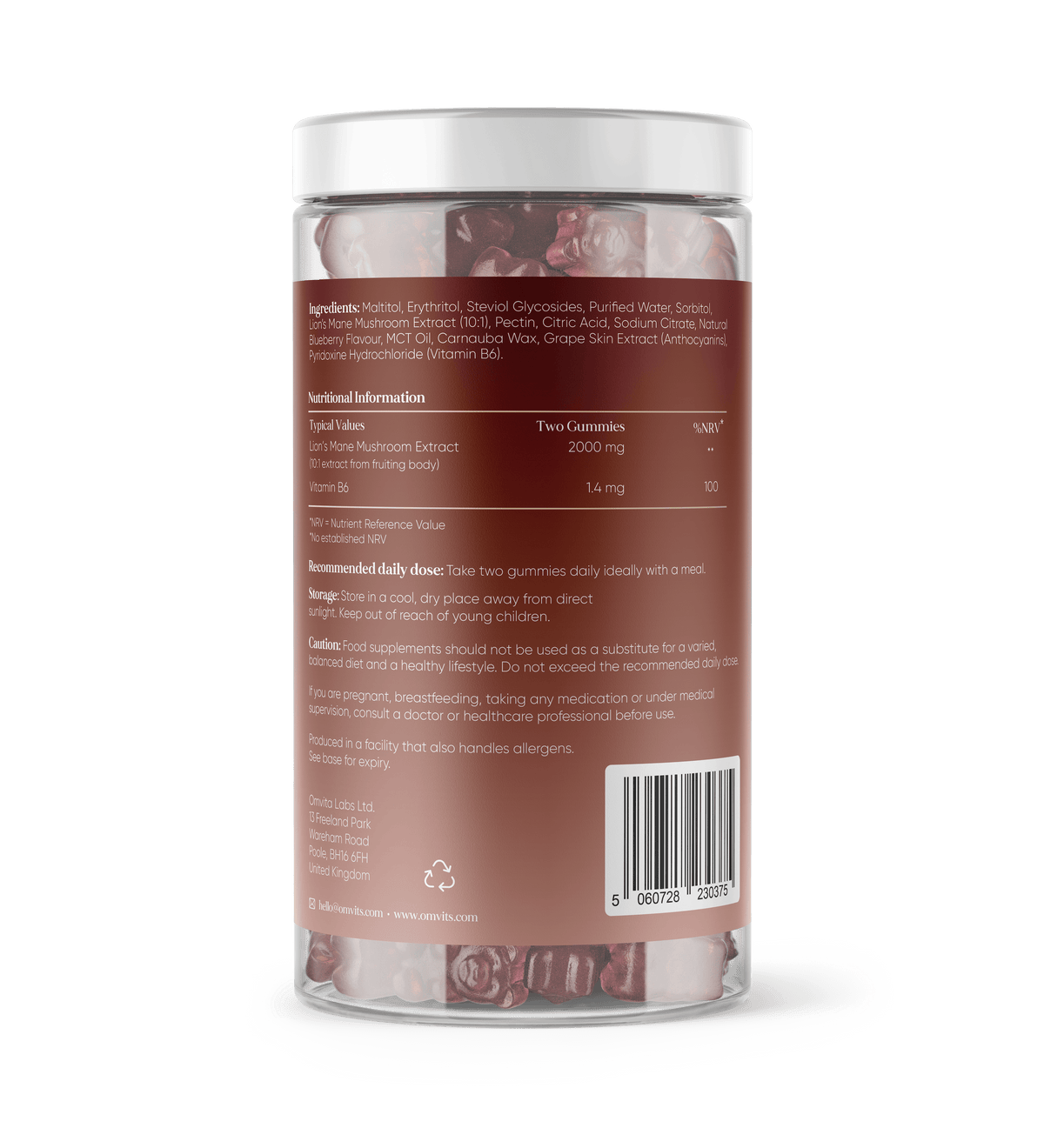 Lion’s Mane High Strength Gummies  -  Omvits