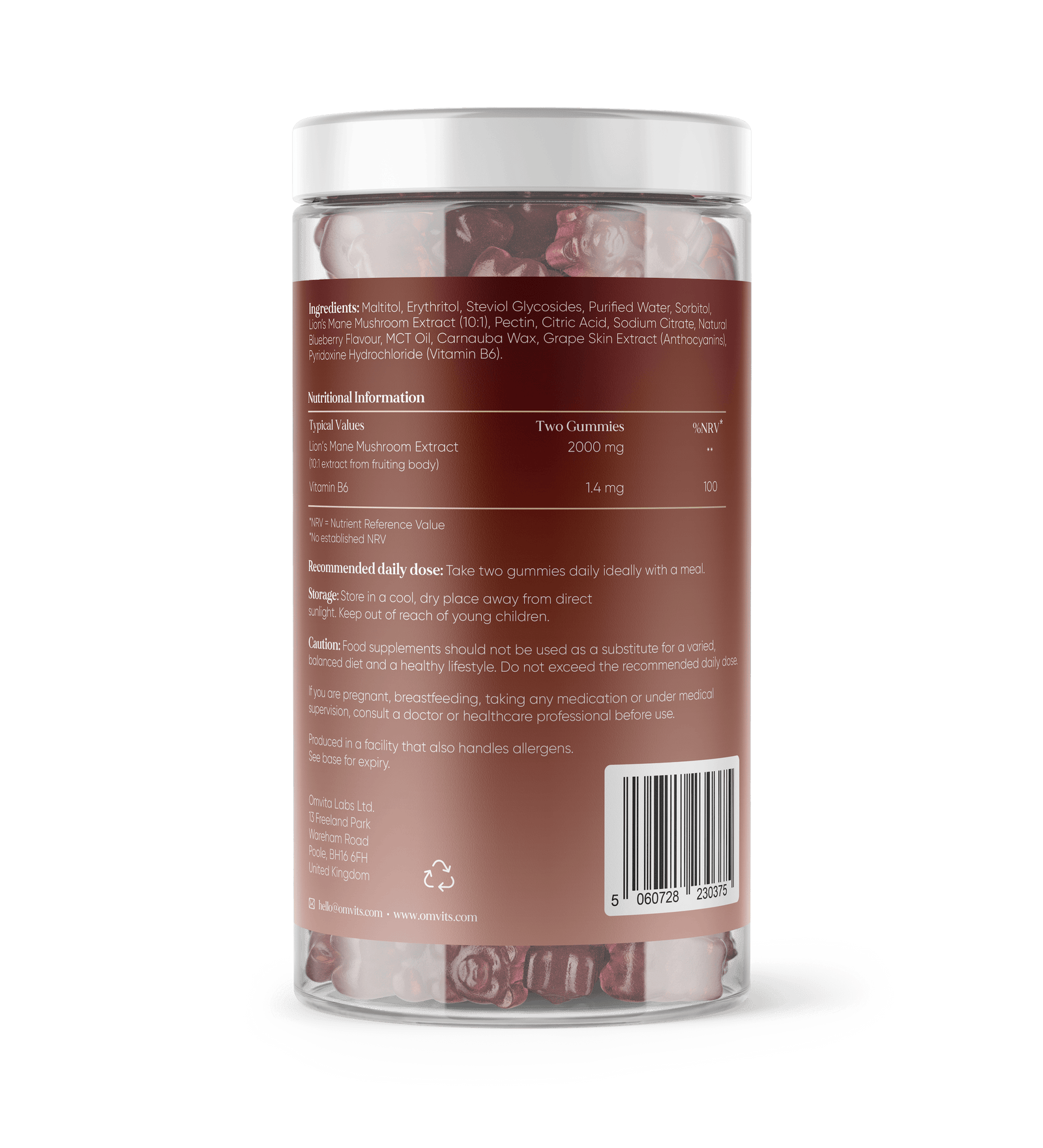 Lion’s Mane High Strength Gummies  -  Omvits