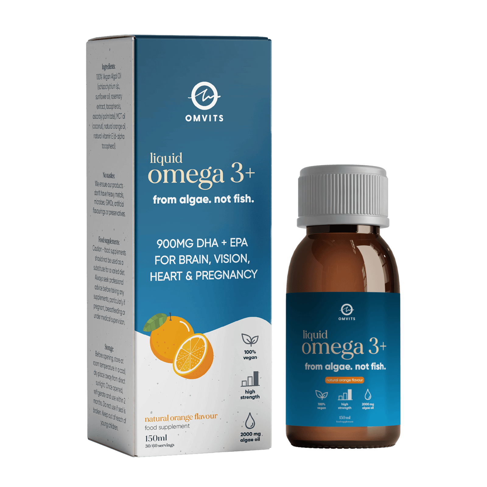 Vegan Omega-3 Liquid DHA+EPA  -  Omvits