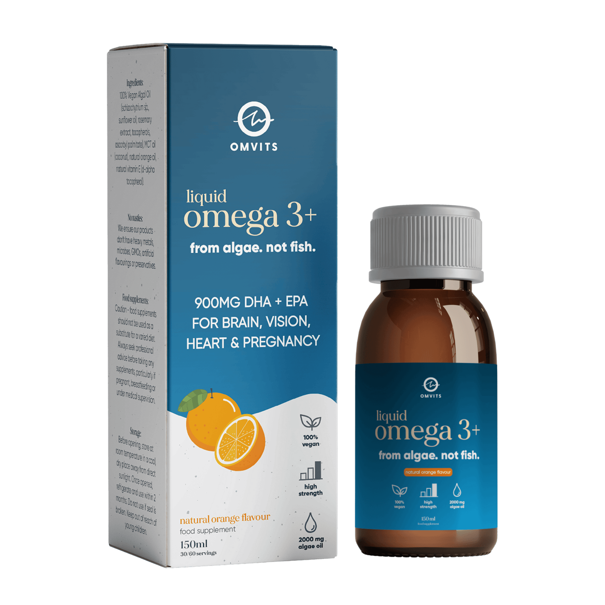Vegan Omega-3 Liquid DHA+EPA  -  Omvits