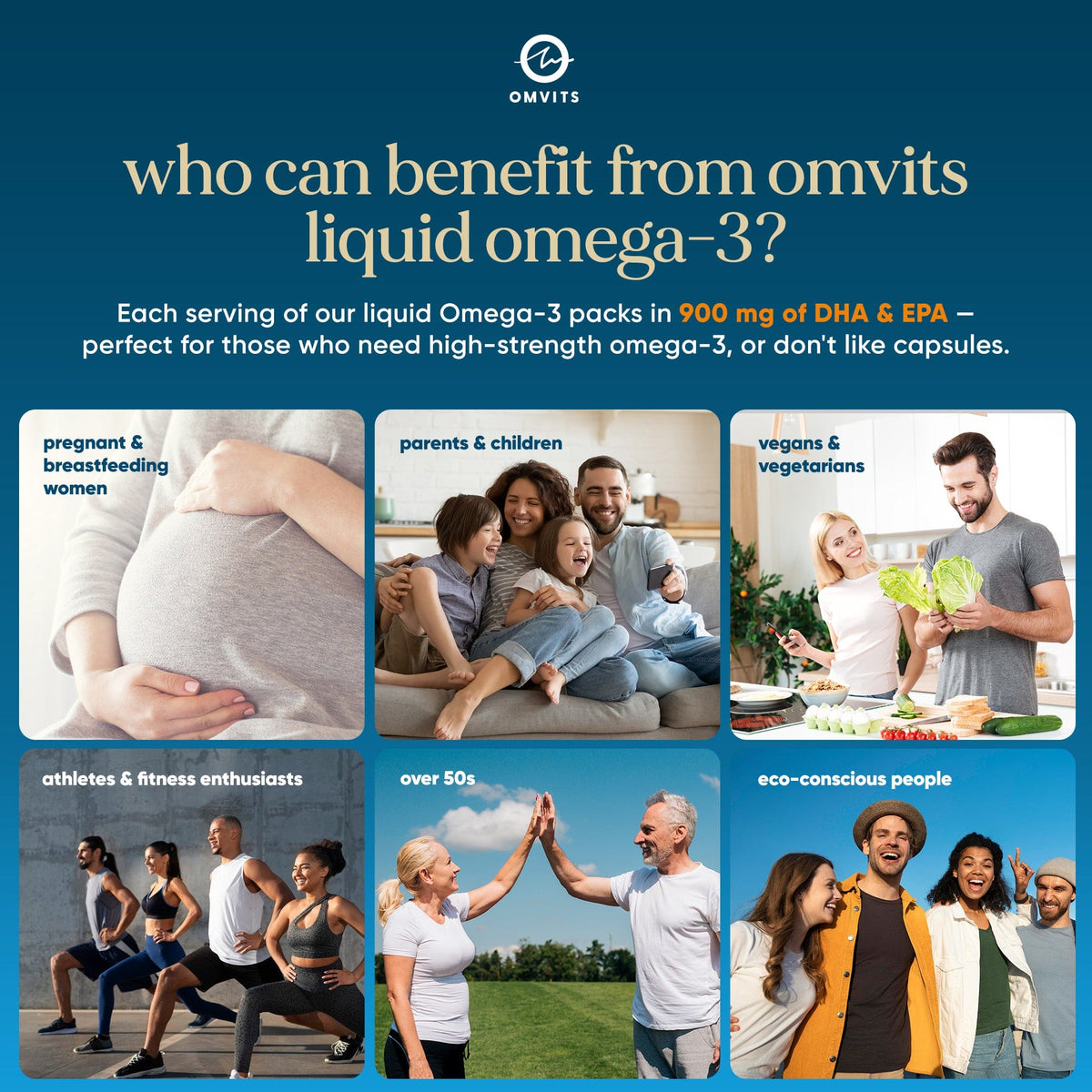 Vegan Omega-3 Liquid DHA+EPA  -  Omvits