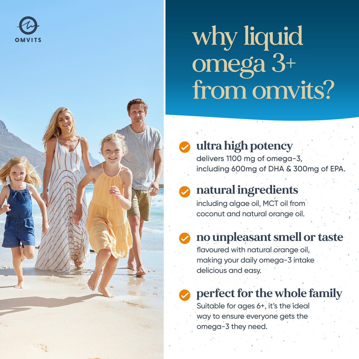 Vegan Omega-3 Liquid DHA+EPA  -  Omvits
