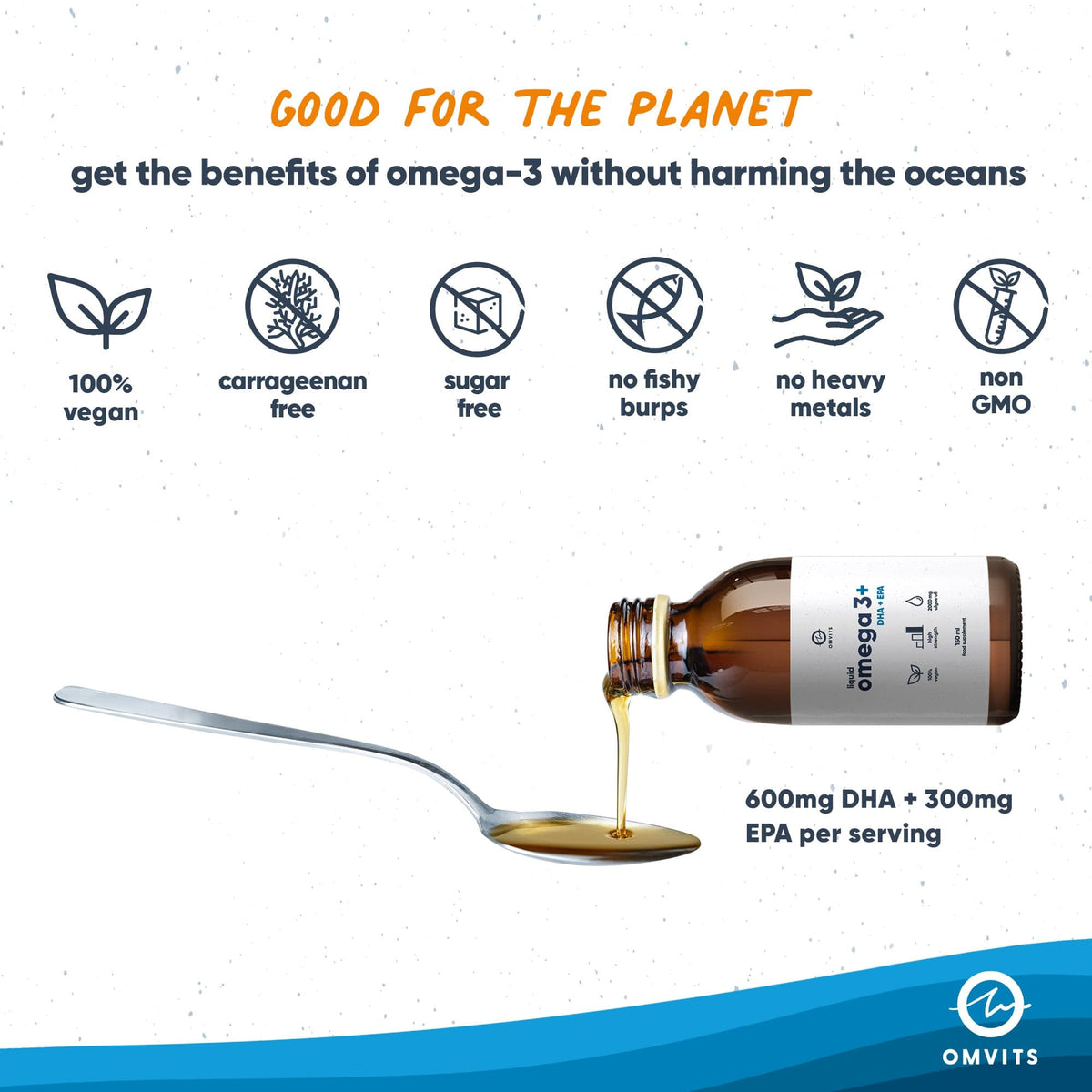 Vegan Omega-3 Liquid DHA+EPA  -  Omvits