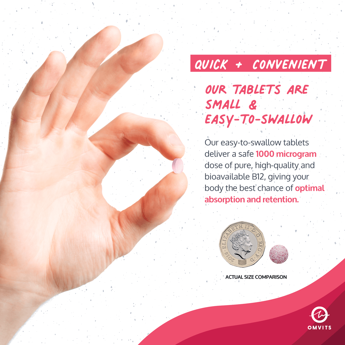 Vegan Vitamin B12 - 180 Tablets  -  Omvits