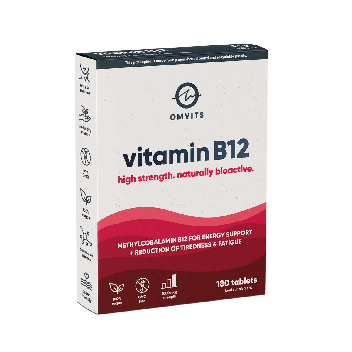 Vegan Vitamin B12 - 180 Tablets  -  Omvits