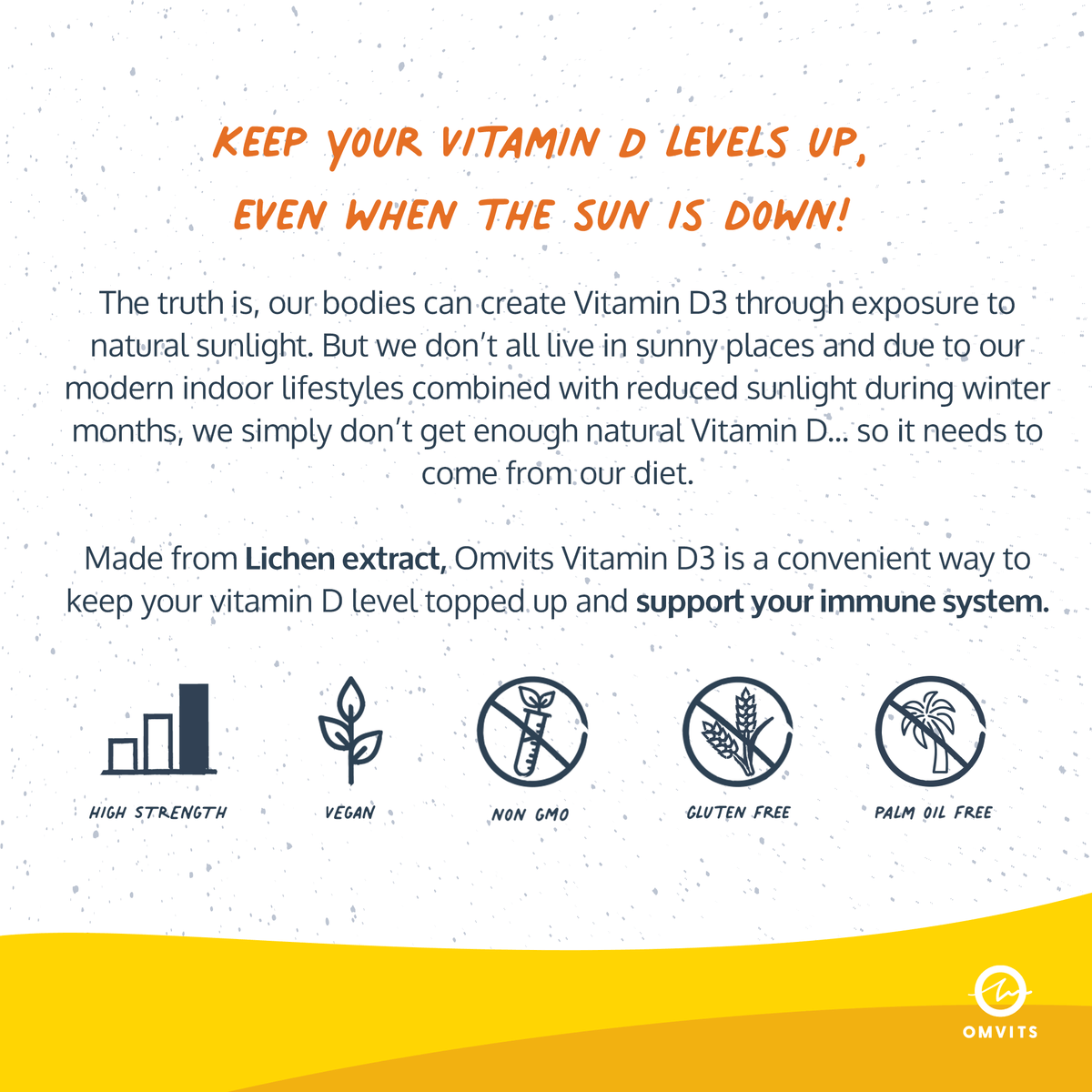 Vegan Vitamin D3 from Lichen - 90 Tablets  -  Omvits