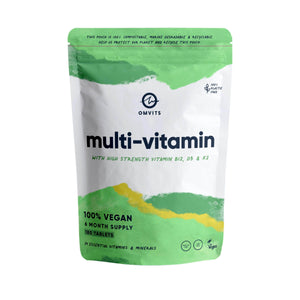 Vegan Multivitamins & Minerals - 180 Tablets  -  Omvits