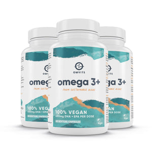 Vegan Omega 3 DHA+EPA - Triple Saver  -  Omvits